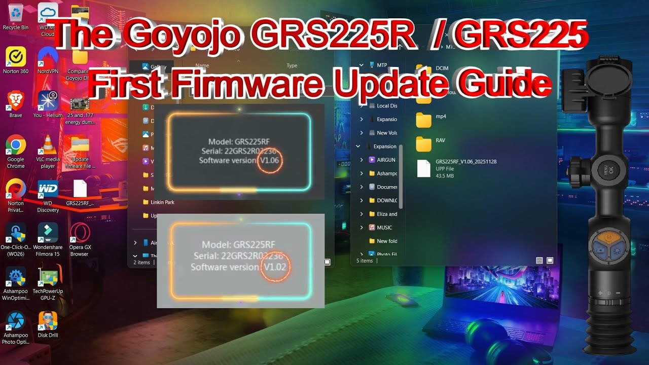 Руководство по первому обновлению прошивки Goyojo и GRS225R / GRS225