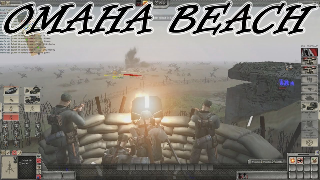 Men of War Assault Squad 2 - D-Day - Omaha Beach German Defense - Gameplay Highlights