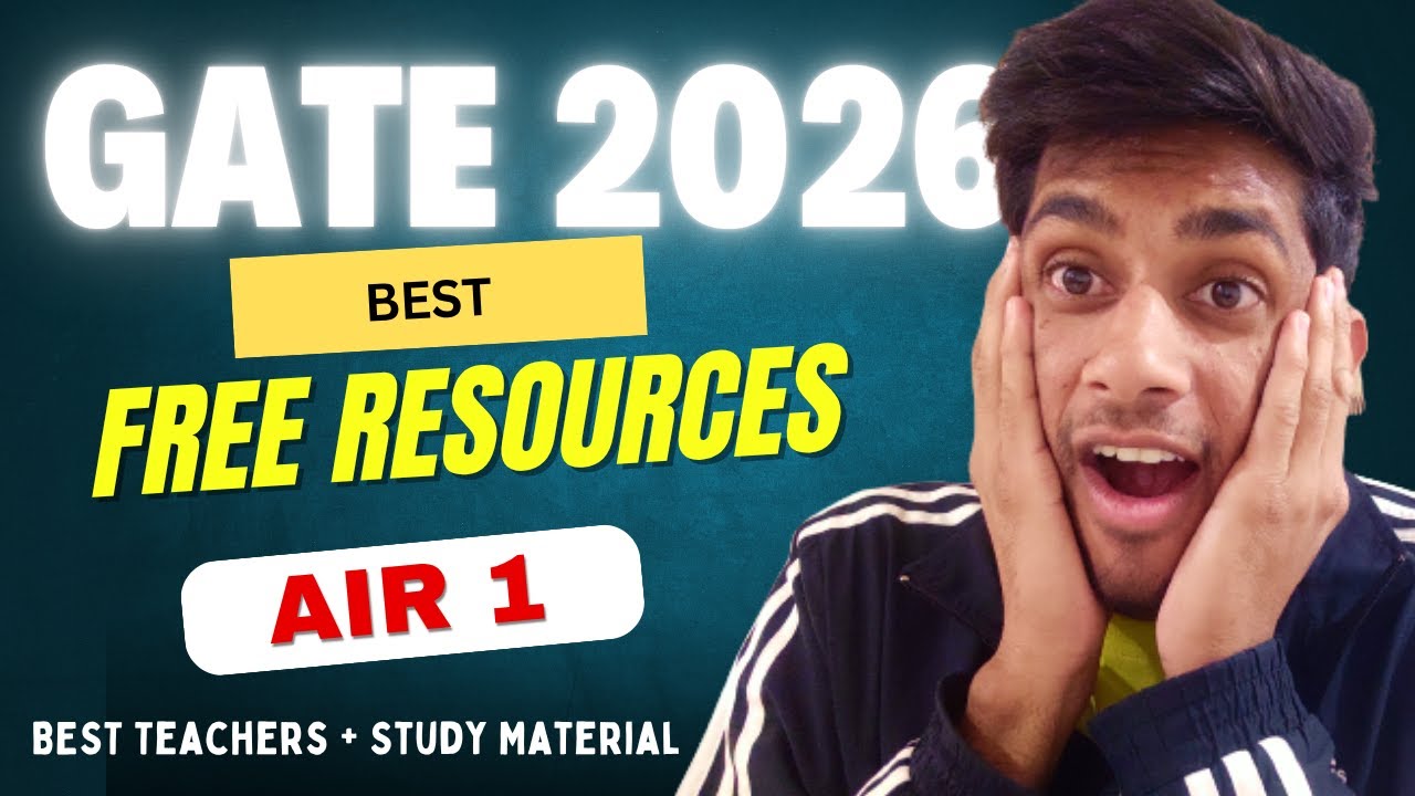 GATE 2026 Best Free Resources | GATE CSE | Best Teachers + Lectures | Air Under 100 Confirm
