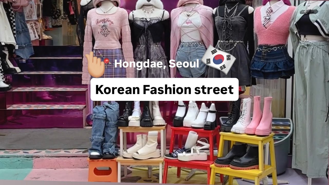Street Shopping in Seoul - South Korea | Hongdae Street | Korean Fashion 