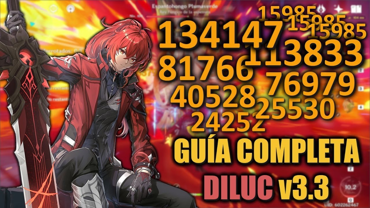 &iexcl;EXPLOTA EL POTENCIAL DE DILUC! | Gu&iacute;a Diluc Main DPS | Genshin Impact
