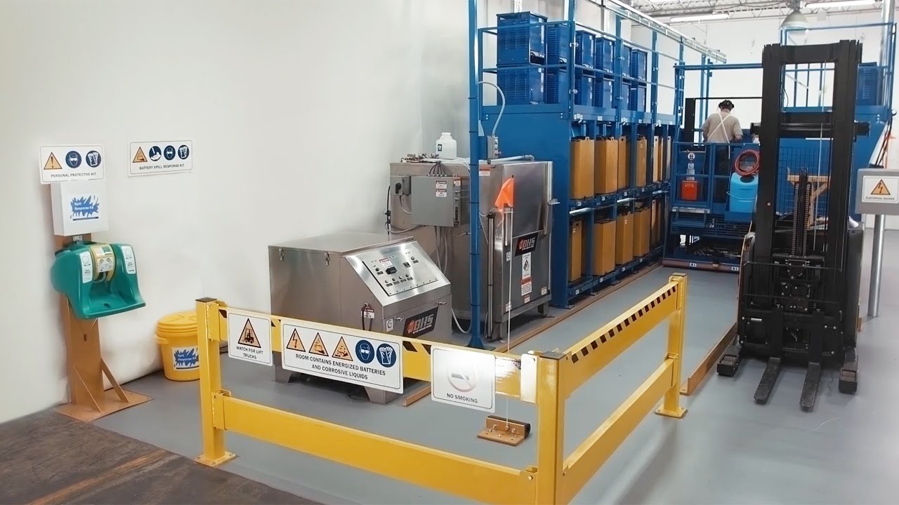 Forklift Battery Handling Systems: Operator-Aboard Battery Extractor