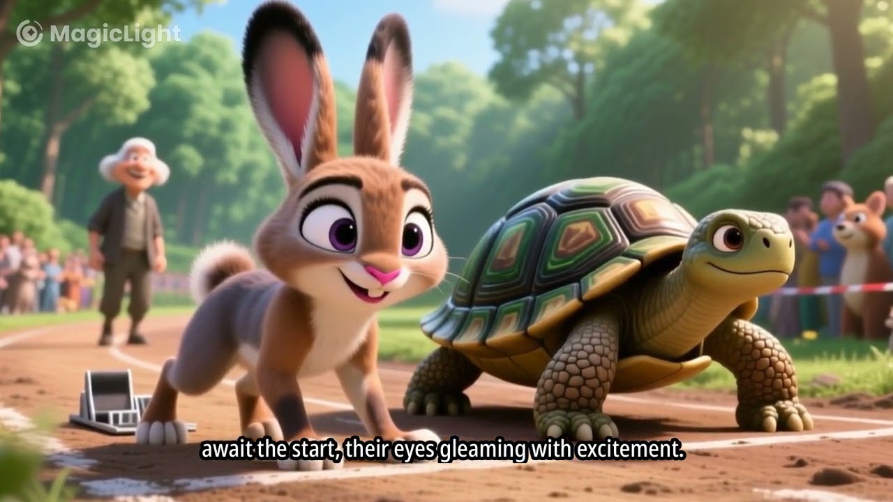 Rabbit 🐇 & Tortoise 🐢 Story 