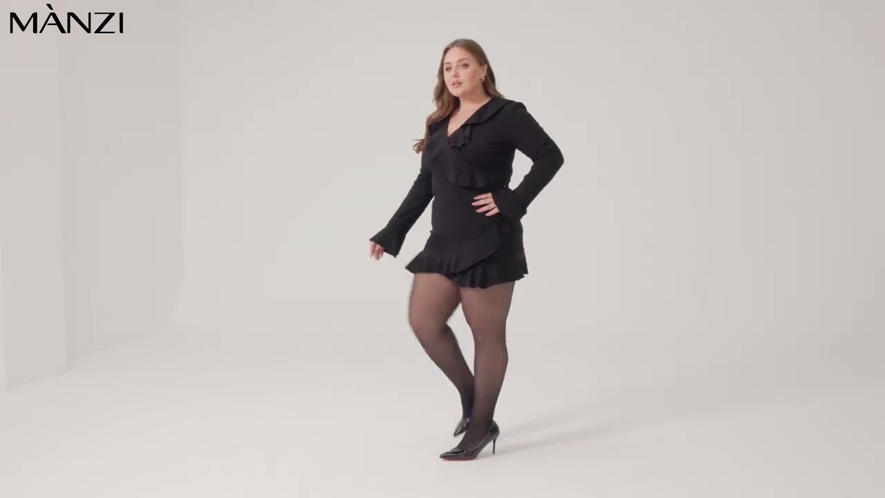 Plus Size Sheer Pantyhose 20D — 4 Pairs | MANZI (XL–4XL)）- 16412
