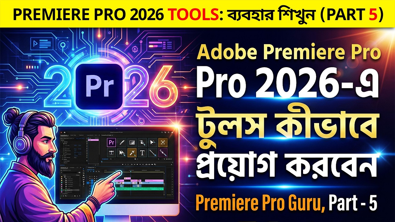 Adobe Premiere Pro 2026: সব টুলের কাজ শিখুন | Tools Tutorial Bangla (Part 5)