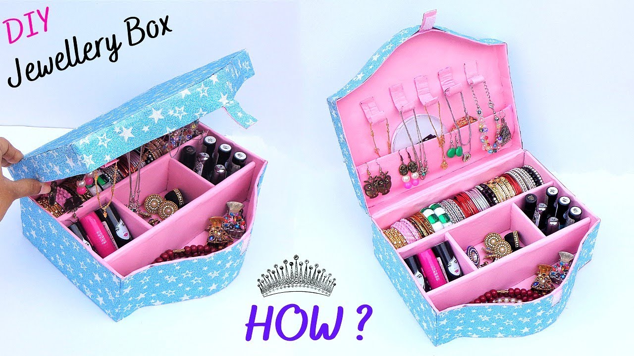 How to make Beautiful Jewellery Box at home with waste cardboards/ Best out of waste/DIY Bangle Box