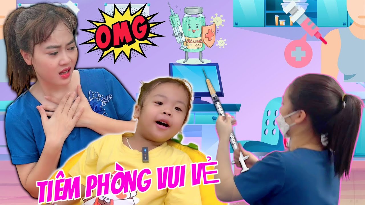 Mẹ Hà Hà Hí Đưa Em Mint Vy Đi Tiêm Phòng I Hà Hà Hí Vlog