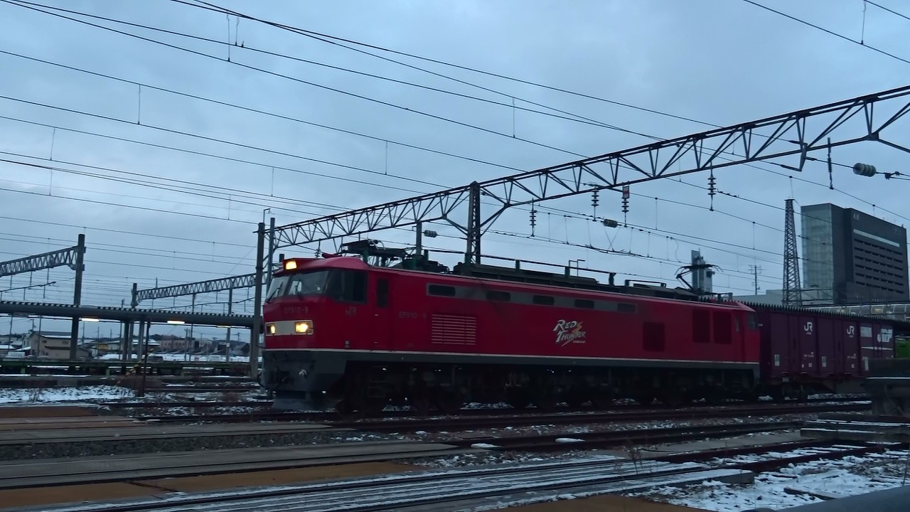 2026.02.20 貨物列車（2091列車）秋田駅発車
