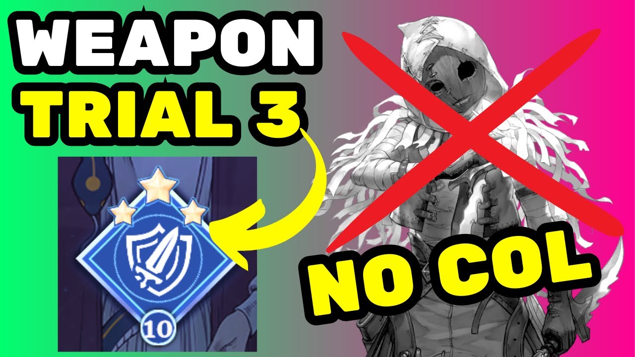 How To 3 STAR Weapon Trial 3 Level 65 NO COL NEEDED - Sword Of Convallaria