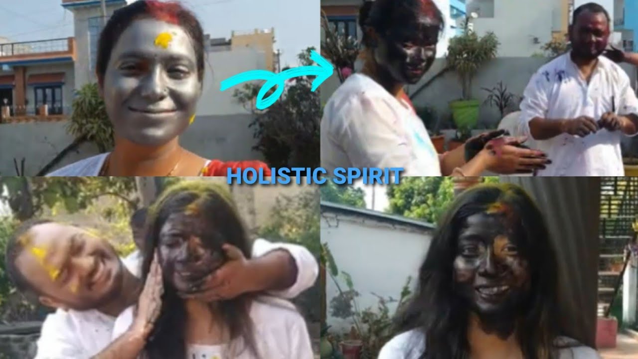 Devar-Bhabhi : Jija-Sali Holi Putai | Silver Holi | Pakka Blue Rang Holi| साली और भाभी की होली पुताई