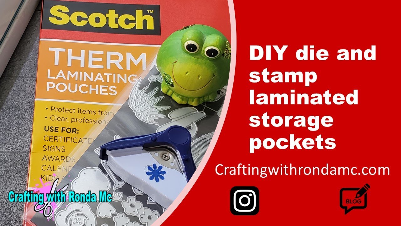 DIY die and stamp laminated storage pockets