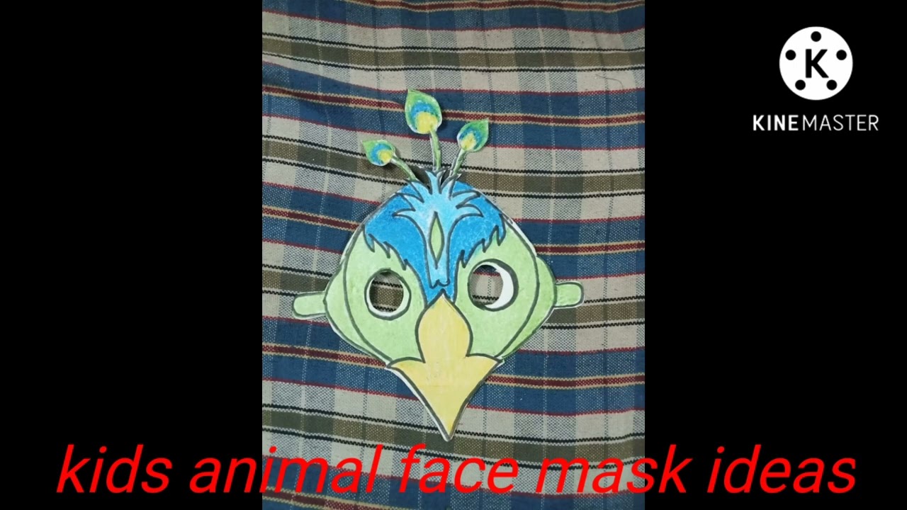 kids animal bird face mask/ school craft ideas/