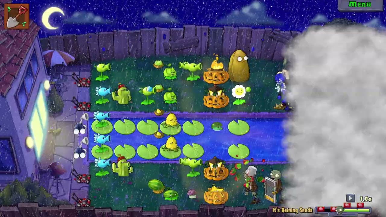 Plants Vs Zombies Replanted | Minigames - It's raining seeds
