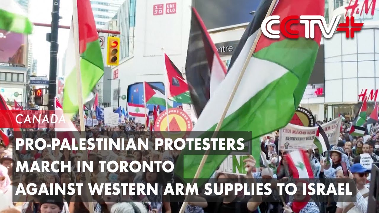 Pro-Palestinian Protesters March in Toronto Against Western Arm Supplies to Israel