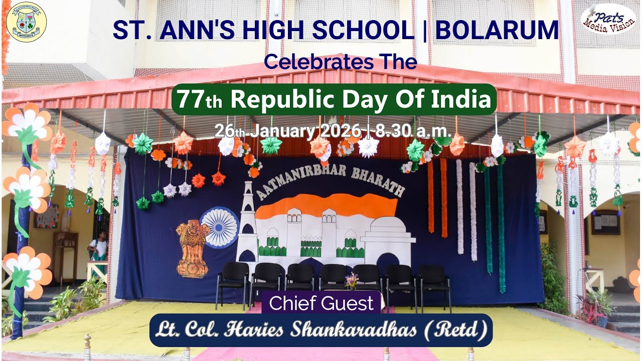 Republic Day Celebration | St Anns High School Bolarum | 26th January 2026 | 8.30 a.m.