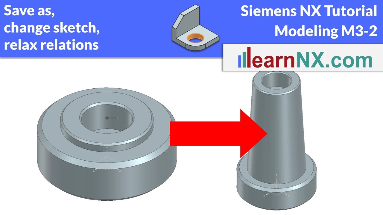 Save as, change sketch and relax relations | Siemens NX Tutorial