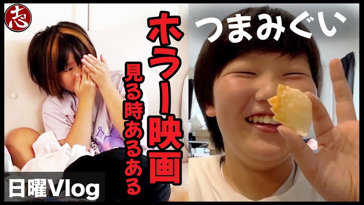 【日曜Vlog】⚠️夫婦喧嘩中。子供たちこんなに仲良いこともあるんだ!? ホラー映画鑑賞！