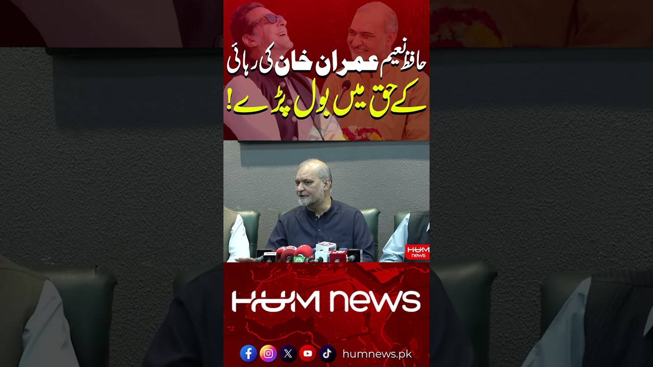 Imran Khan Bail: Hafiz Naeem Ul Rehman in Favour of Imran Khan | Hum News | Pakistan