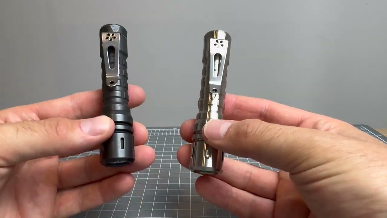 ReyLight LANapple XPL - HI 6000K Black Oil и Raw Titanium #customlights #edc #camping #fishing