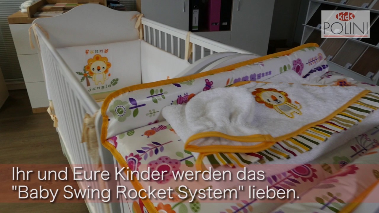 Polini Kids mitwachsendes Kombi-Kinderbett Babybett mit integrierter Wickelkommode