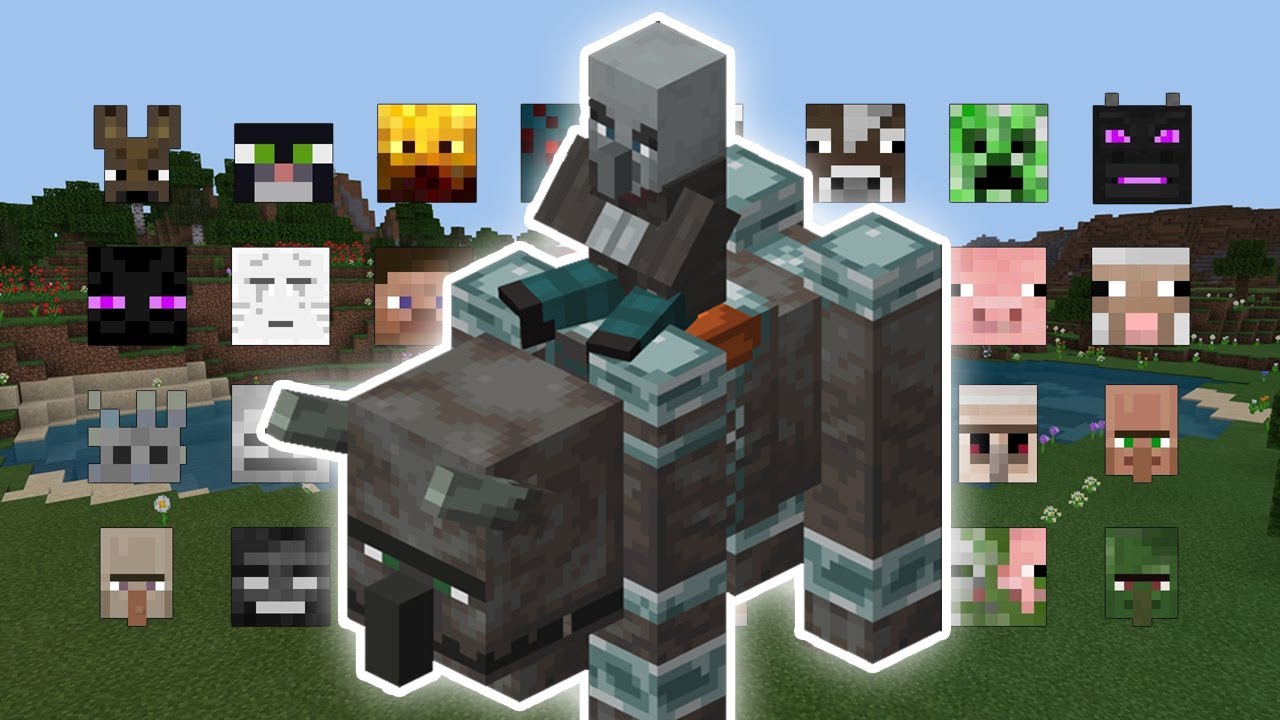 VINDICATOR MOUNTED RAVAGER VS 8 OF EVERY MOB | MINECRAFT