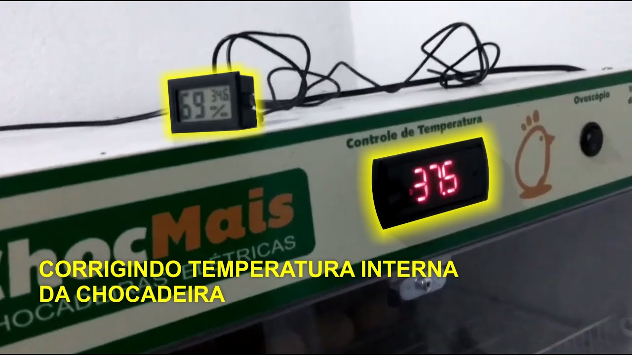 Corrigindo temperatura interna da chocadeira
