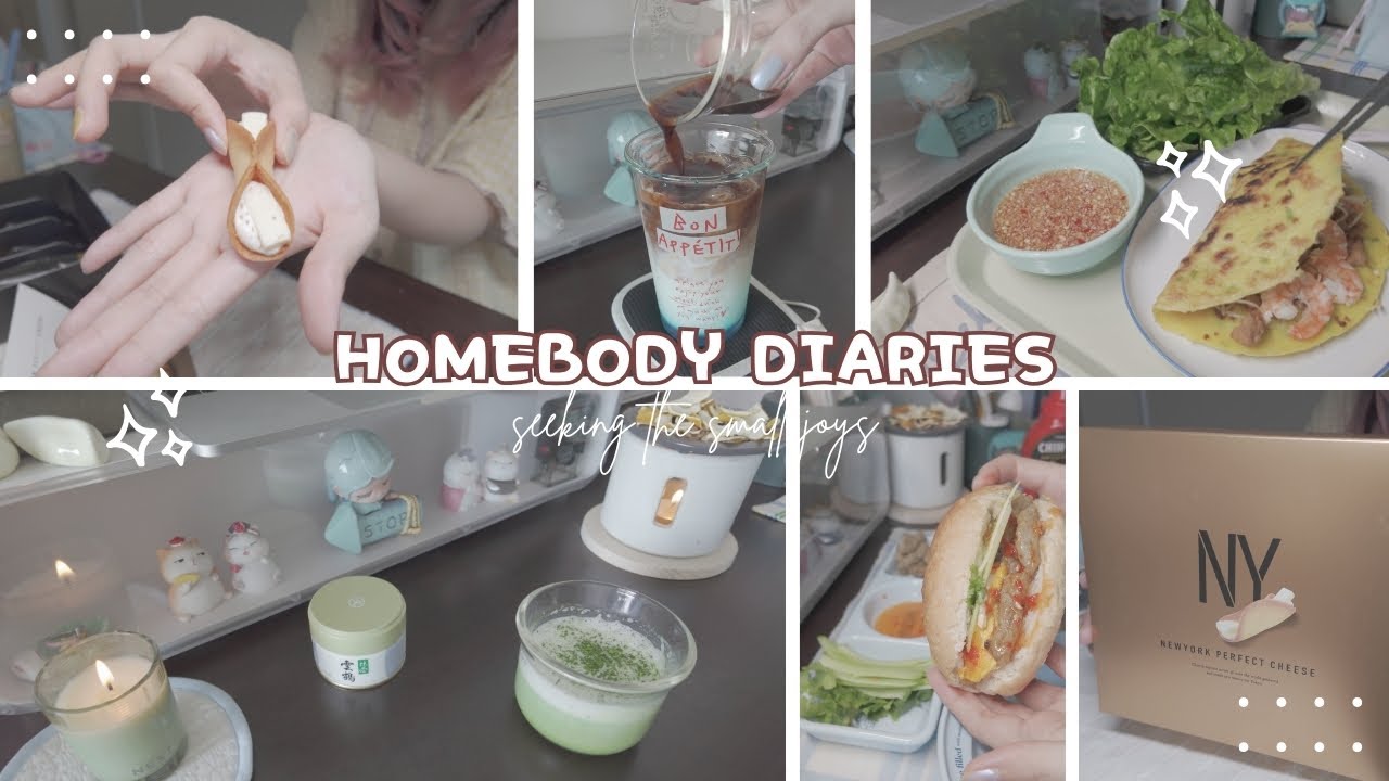 slices of life | Japanese cheese cookies, matcha latte🍳 rainy day recipes, blue latte | cozy vlog