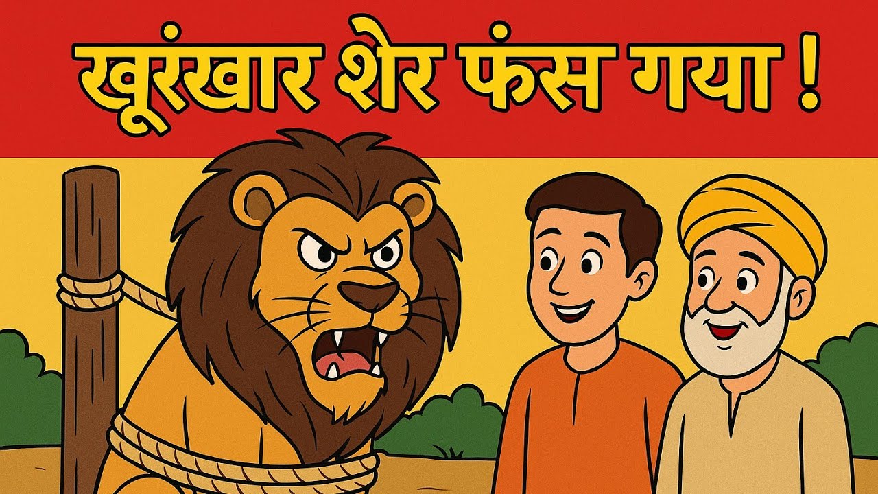 Khunkhar Sher Ki Kahani | खूंटे से बंधा शेर | Hindi Kahani for Kids