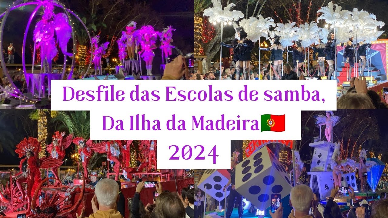 Desfile das escolas de samba da Ilha da Madeira, Funchal 🇵🇹 2024 Carnaval em Portugal.