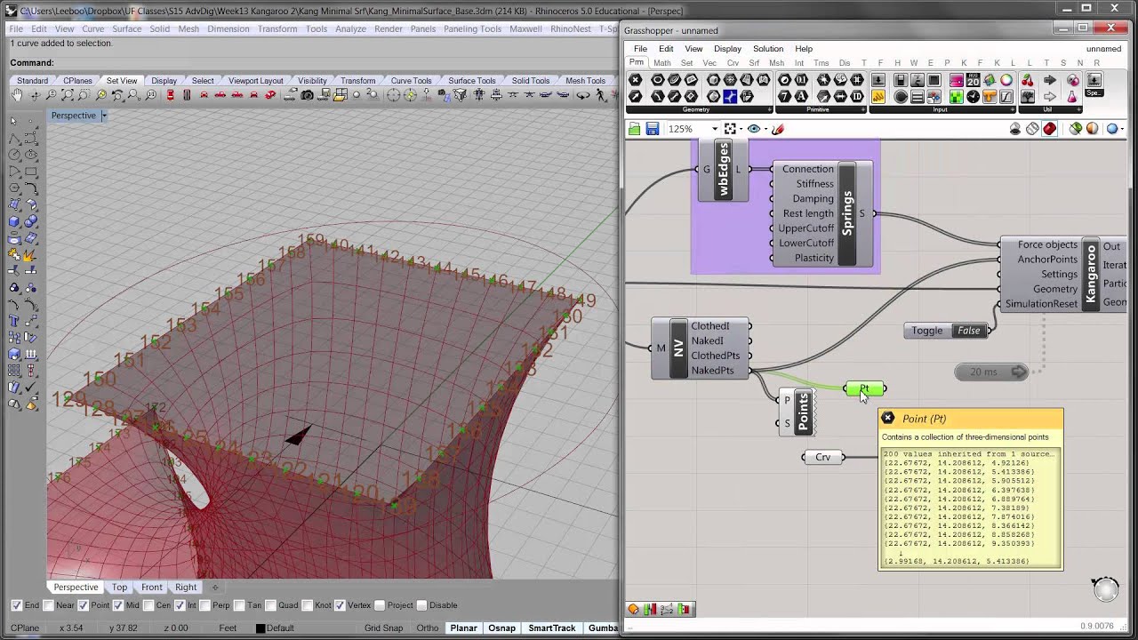 AdvDig Week13-2 Kangaroo Minimal Surface From Mesh
