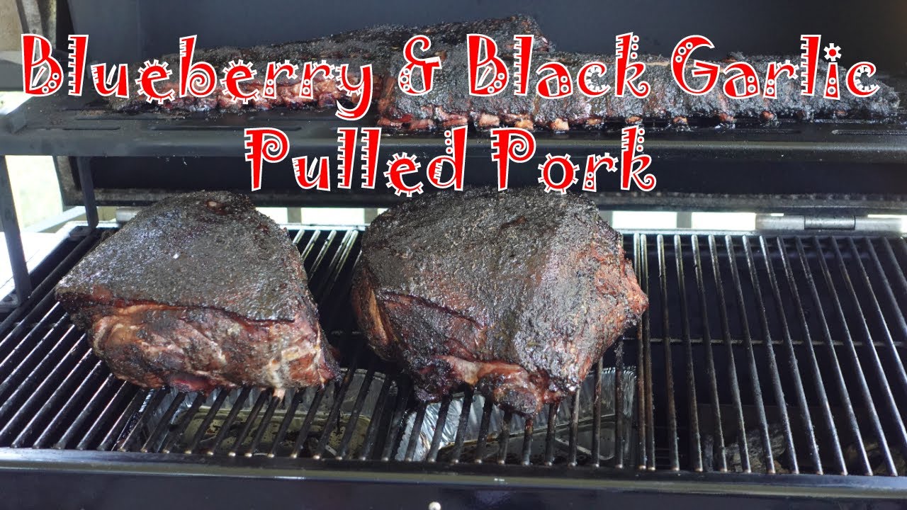 Blueberry and Black Garlic Pulled Pork on the M Grills M36 Smoker