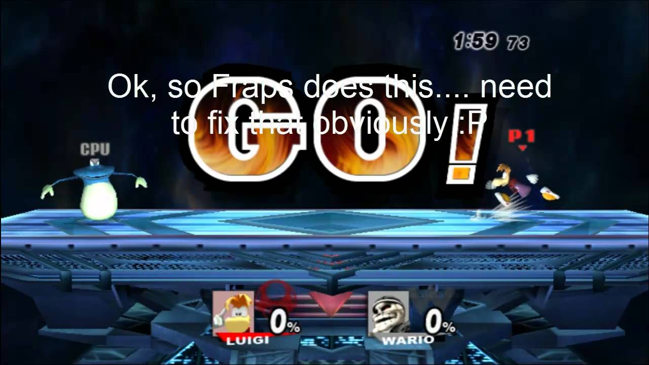 Super Smash Bros Brawl Modded - Test Recording HD - Rayman vs Globox