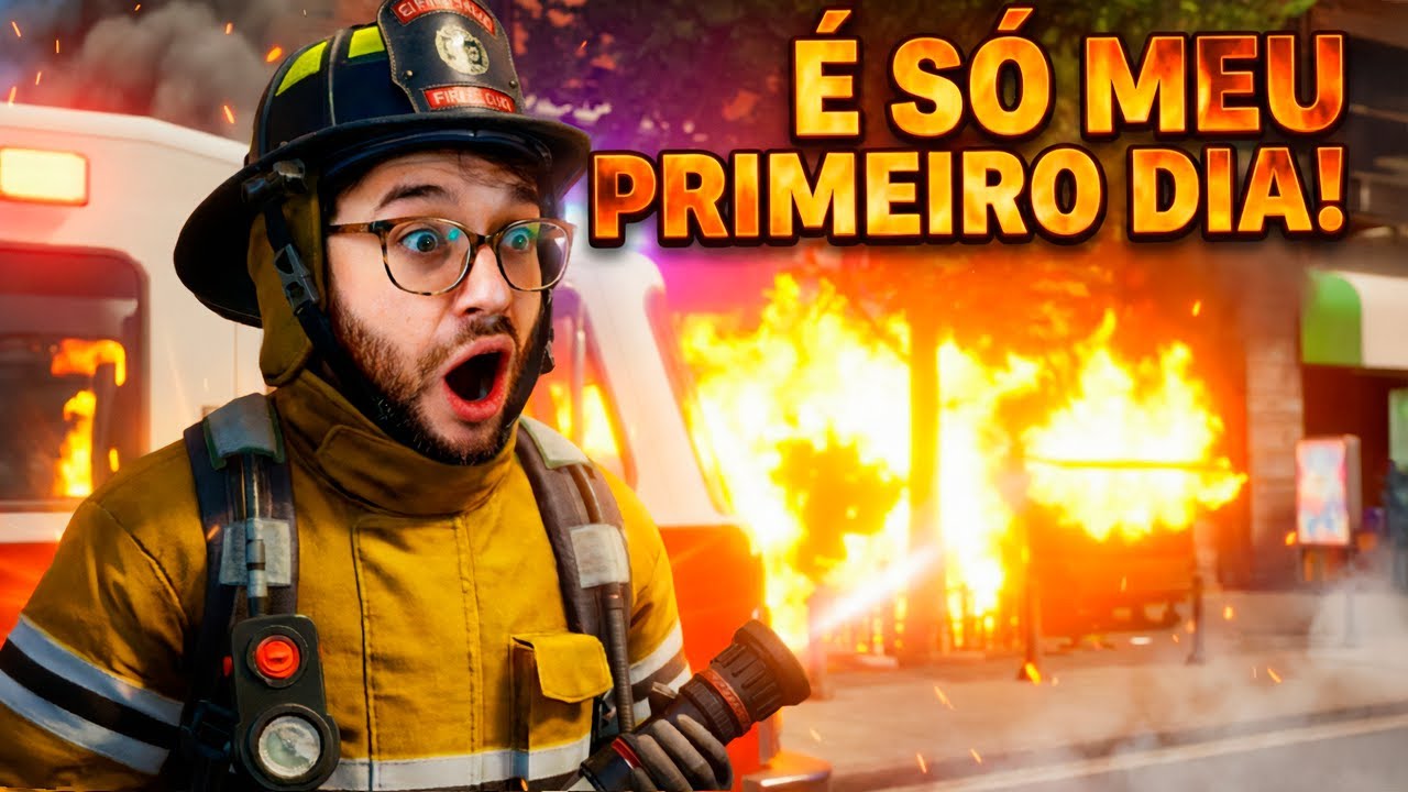 O PRIMEIRO DIA como BOMBEIRO é sempre um COMPLETO CAOS | Firefighting Simulator
