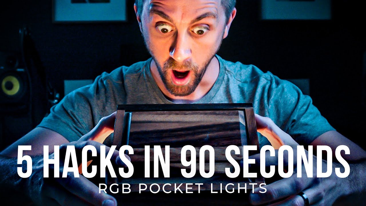 5 Portable LED Light HACKS in 90 SECONDS! (RGB Pocket Light Ideas)