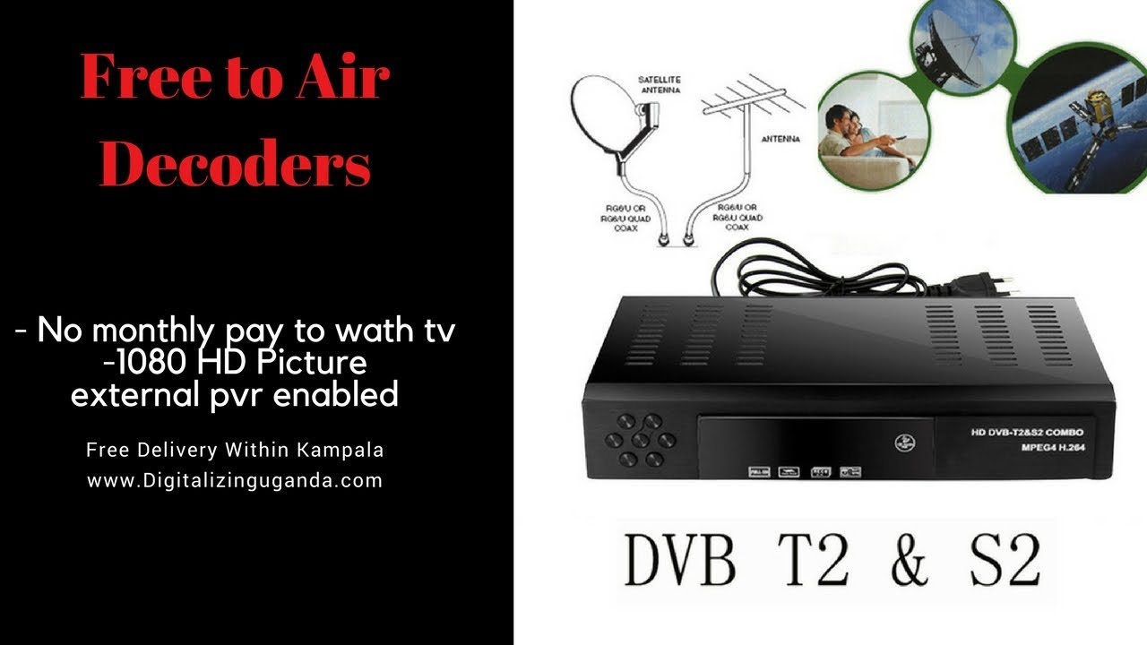 Free to air 1080P Satellite Combo Decoders @120,000UGX 0703-664233