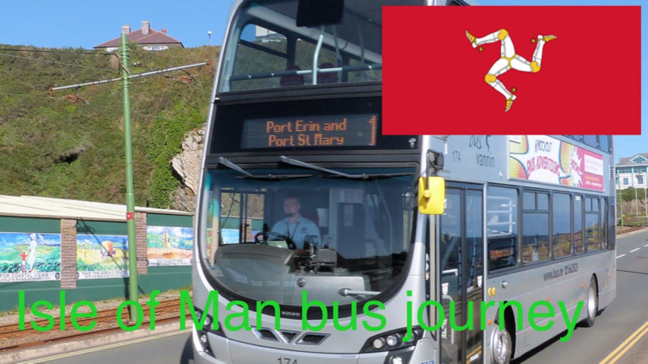 Castletown to Ronaldsway Airport from the top deck of the bus (Isle of Man)
