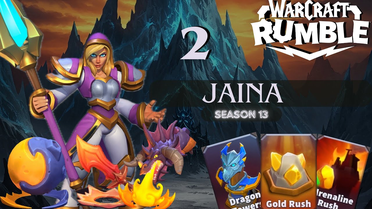 Warcraft Rumble PvP : Pushing with Jaina in Gold Rush P2 | S13 Day 8