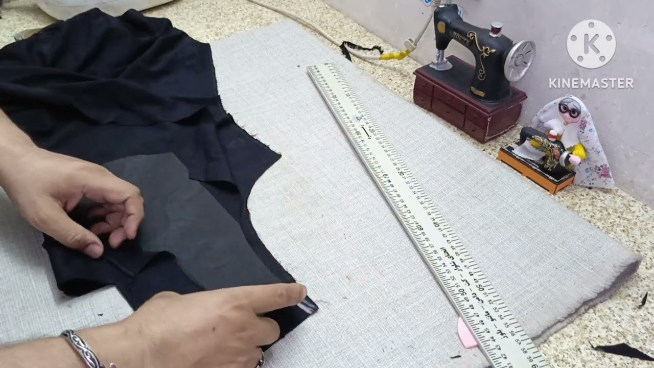 أسهل طريقة فصال وخياطة موديل عادي مطعم بالكيبور للخياط محمد الساعدي