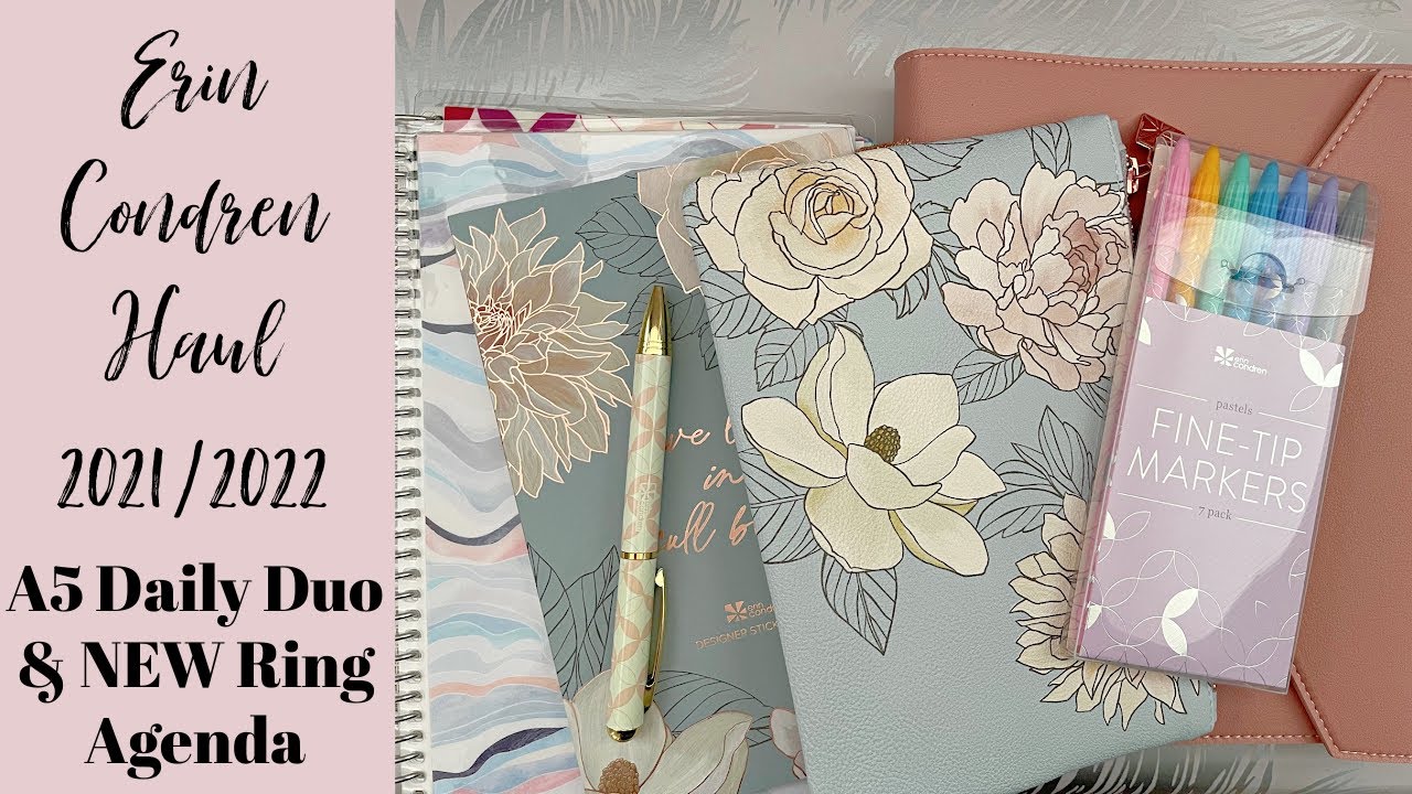 Erin Condren Haul NEW 2021/2022 | A5 Daily Duo & A5 Ring Agenda | Victoria in Detail