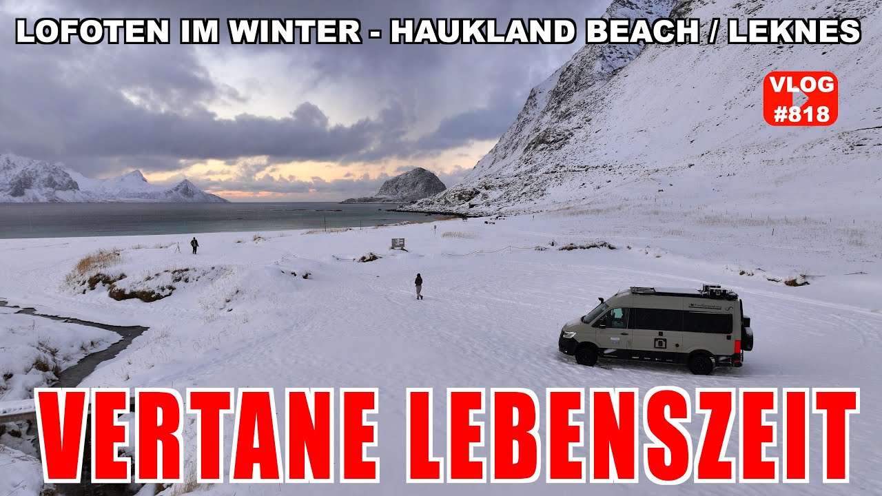 #818 Geheimtipp im Winter?  Haukland Beach Lofoten - Der Teufel los? | Leknes & Polarlichter