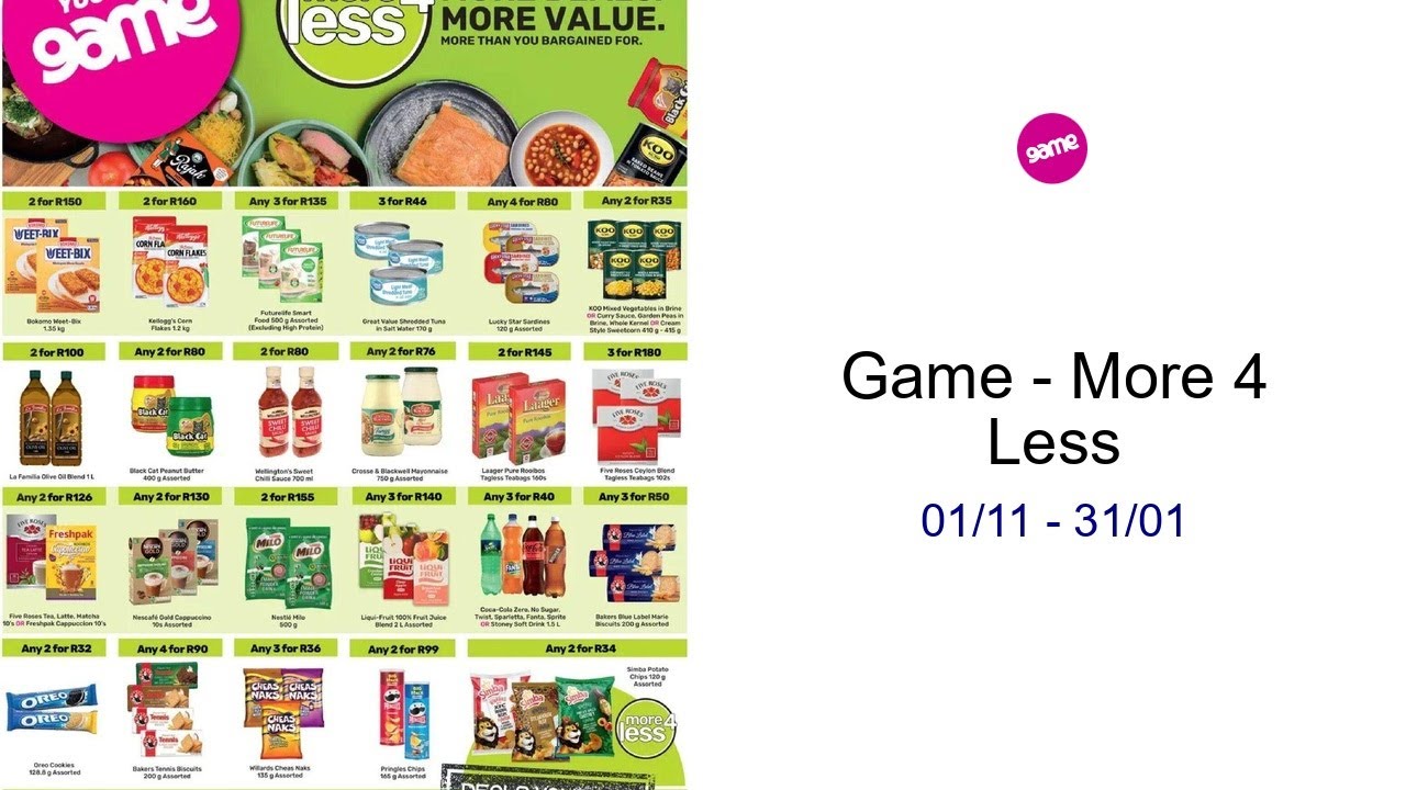 Game - More 4 Less 01/11 - 31/01