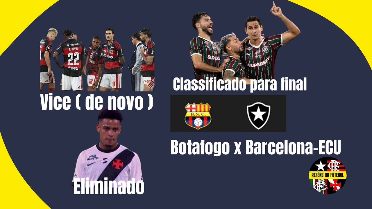 FLAMENGO VICE, FLUMINENSE ELIMINOU O VASCO,BOTAFOGO NA PRÉ LIBERTADORES!