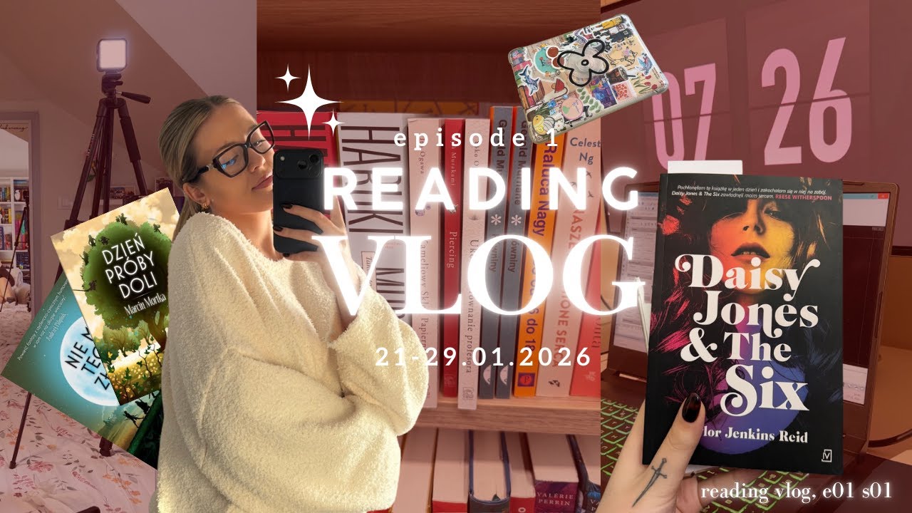 mój pierwszy reading vlog! praca, gotowanie, reorganizacja półek i książki! 