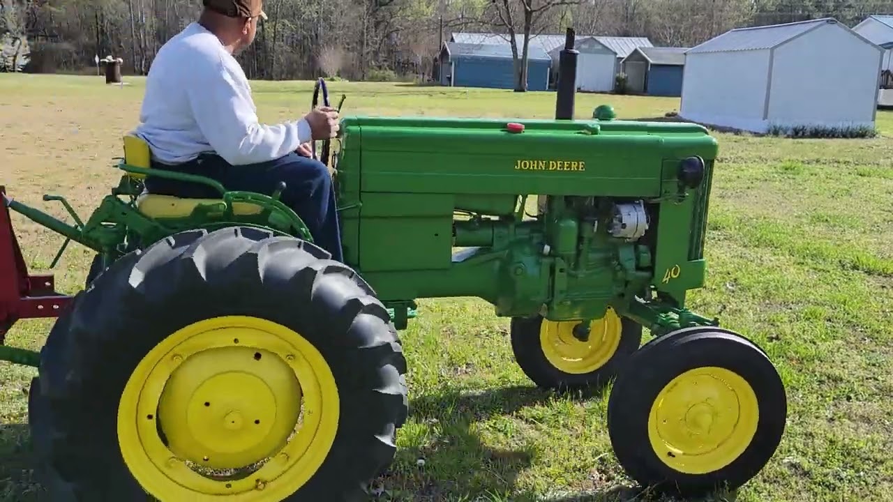 1954 John Deere 40 Plowing Two Gardens