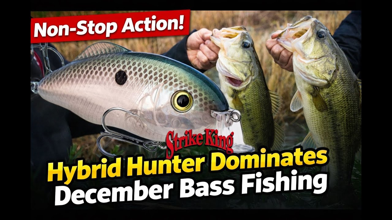 Strike King Hybrid Hunter DOMINATES December Bass Fishing - Non-Stop Action!