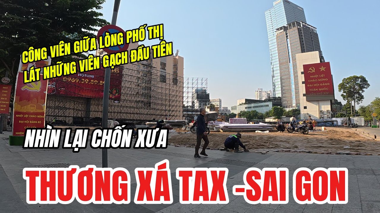 Thương xá Tax- Phố Đi Bộ Nguyễn Huệ nhộn nhịp thi công cải tạo làm công viên Tết 2026 CẬP NHẬT 27/1