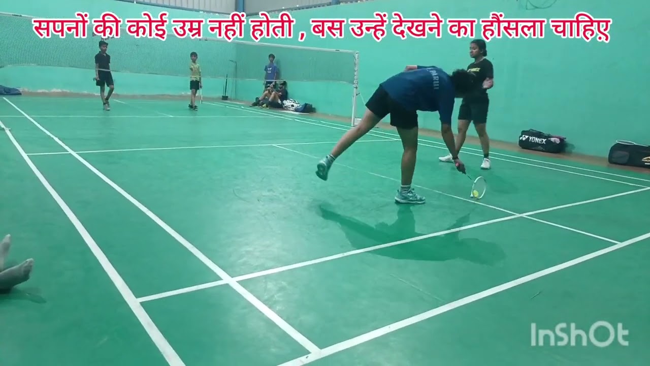 U-11/U-17 Double badminton 🏸🎯 Double match 