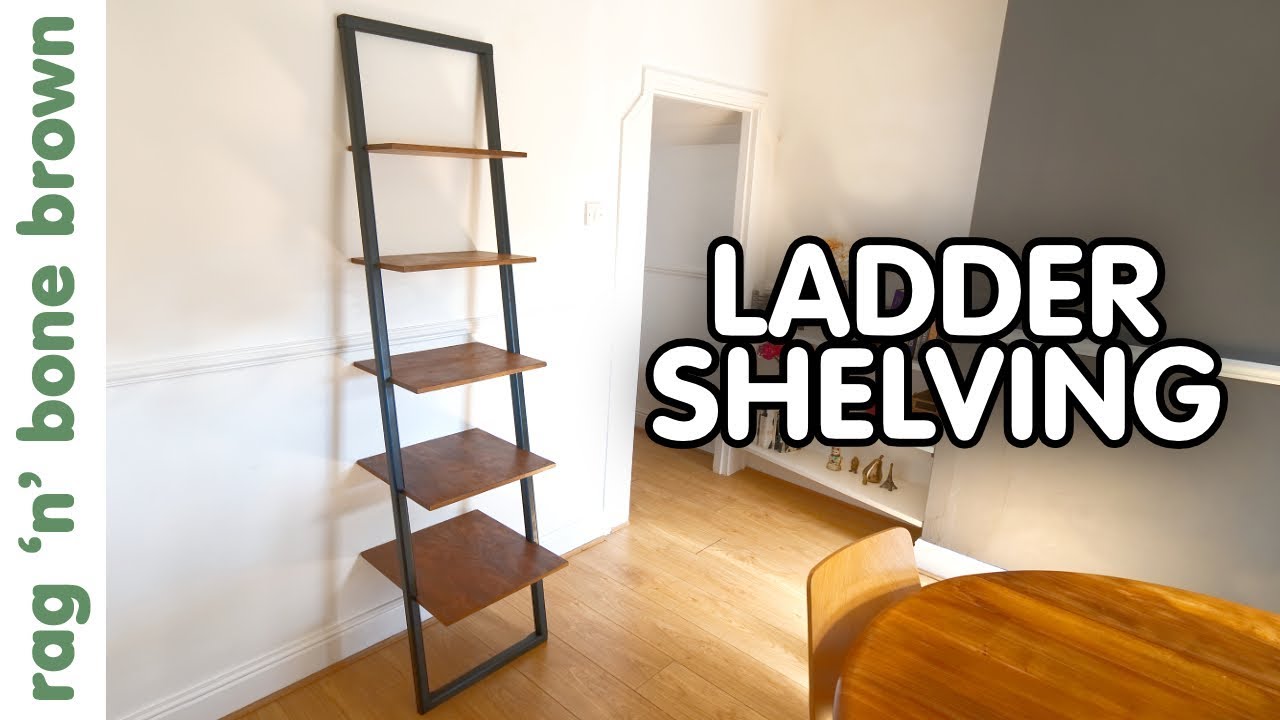 How To Make A Ladder Style Mid Century Shelving Unit