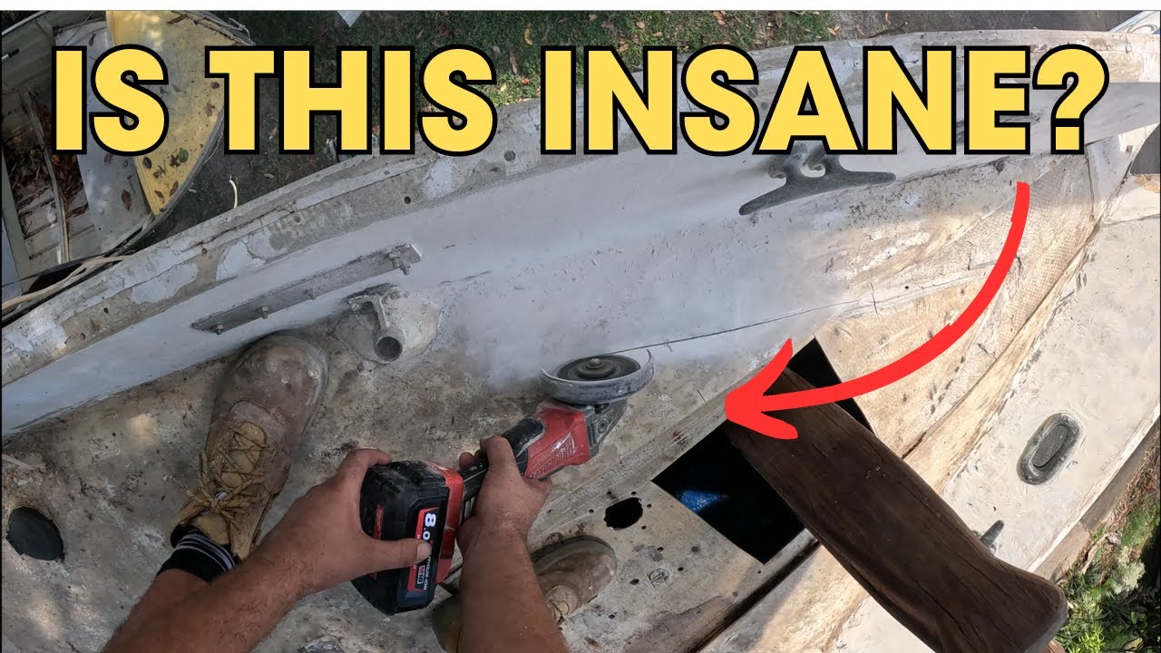 Cutting Out The Moldy Deck of My Sailboat - ep78