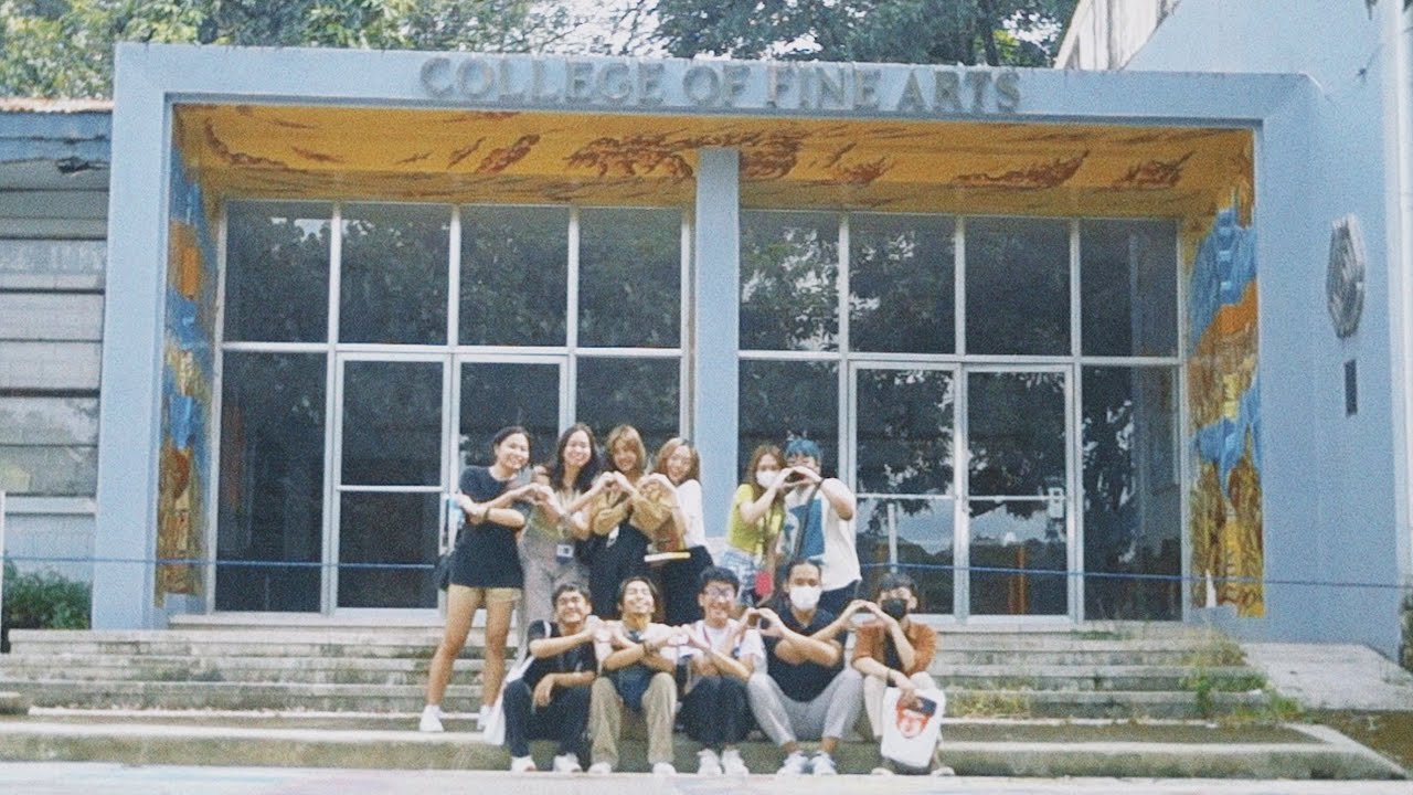 first day feeling freshies as fine arts students (up diliman) 🌻🍃